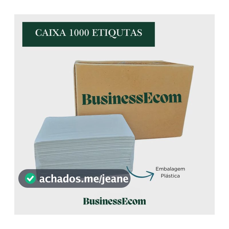 1.000 Etiqueta Térmica Sem Rolo 10x15 /100x150 Formato Resma Sem Rolo Cor Branco - Businessecom