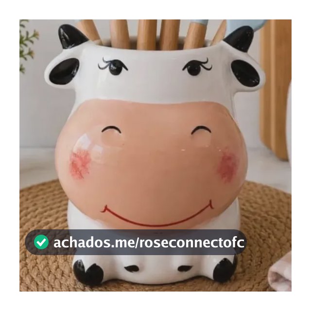 Vaquinha De Cerãmica Enfeite Decoração De Cozinha Casa Luxo Branco
