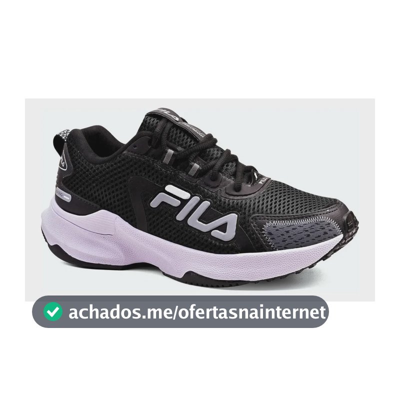 Tênis Fila Academia Treino Caminhada Macio Moda Leve Novo Preto Branco Animal Print 42 Br