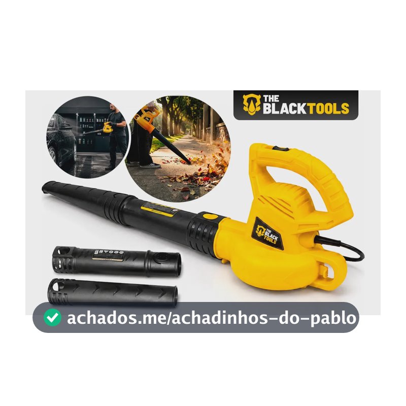 Soprador De Folhas E Resíduos Elétrico 2000w Para Jardim Bsf2000 The Black Tools