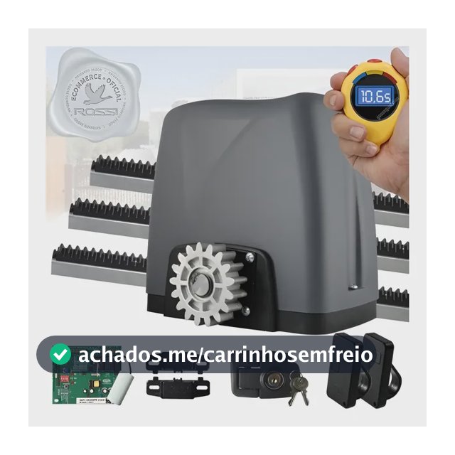 Kit Motor Rossi 1/4 Dz Nano Turbo 36 Portão Deslizante 600kg