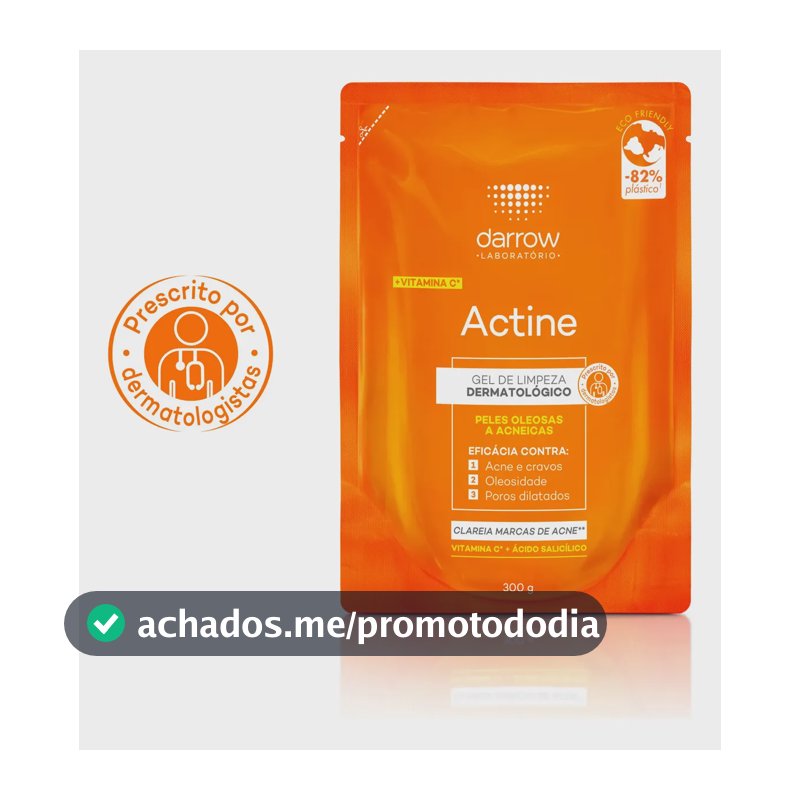 Gel de Limpeza Facial Darrow Actine Pele Oleosa e Acneica Refil 300g