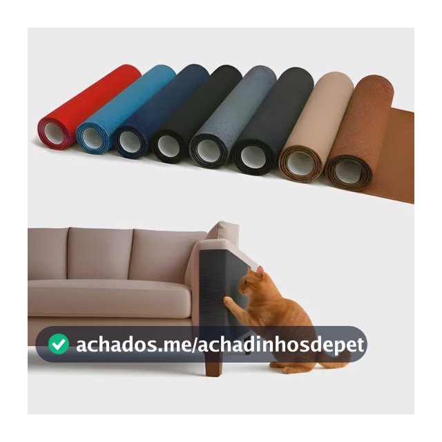 Arranhador E Protetor De Sofá Carpete Adesivo Gatos 200x50cm Cor Cinza