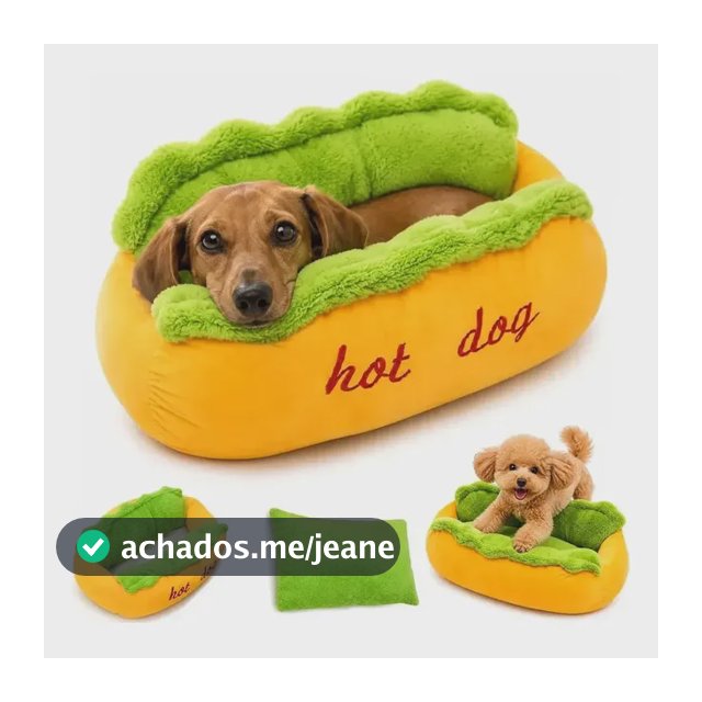 Cama Extraível De Pelúcia Com Formato De Cachorro-quente