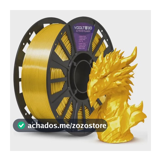 Filamento PLA Dourado V-Silk High Speed Premium - 1Kg