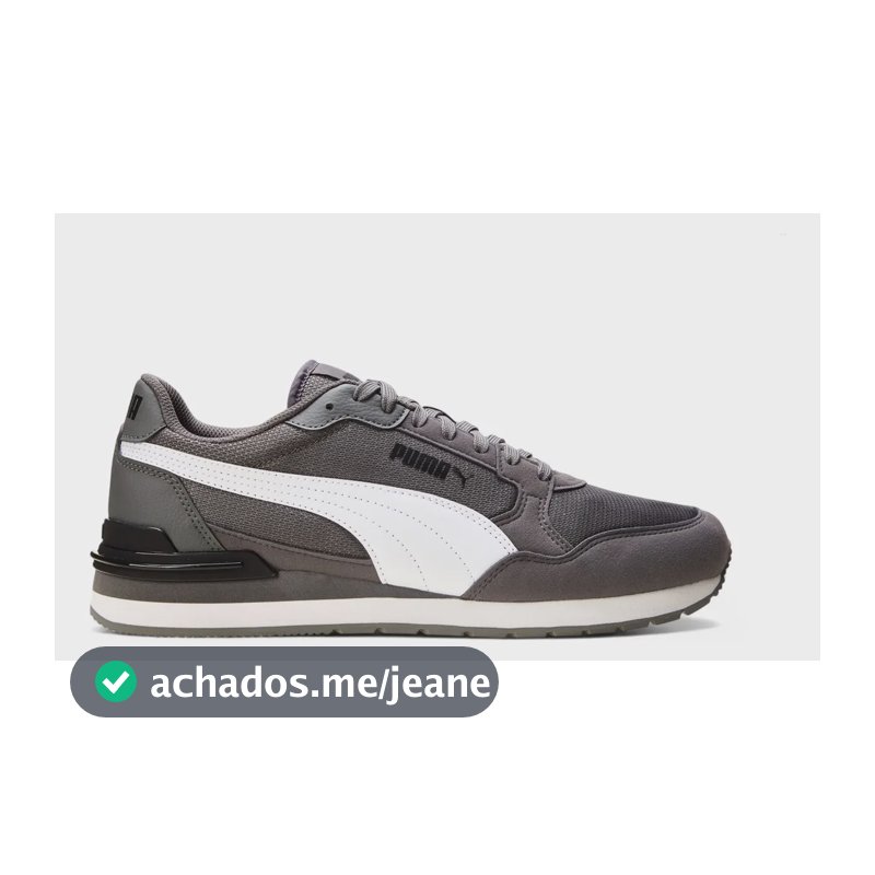 Tênis Masculino St Runner V4 Mesh Puma Cool Dark Gray-puma White-puma Black Liso 41 Eu