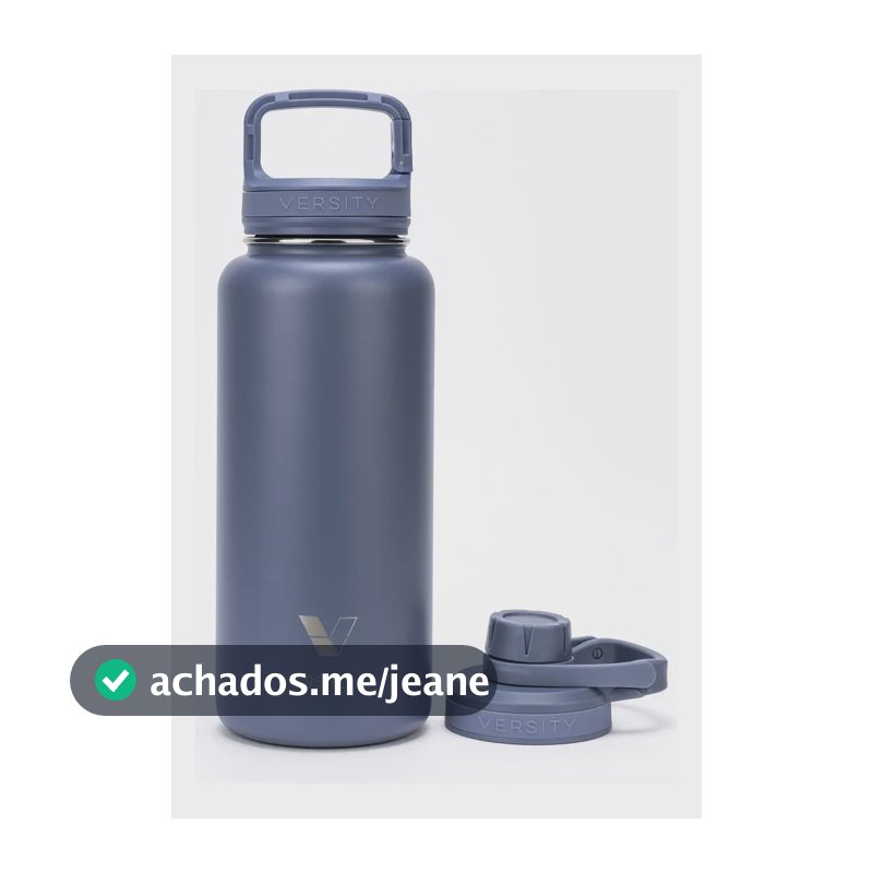 Garrafa Térmica Isolada A Vácuo Versity Coldkeeper 1l Inox Cor Azul
