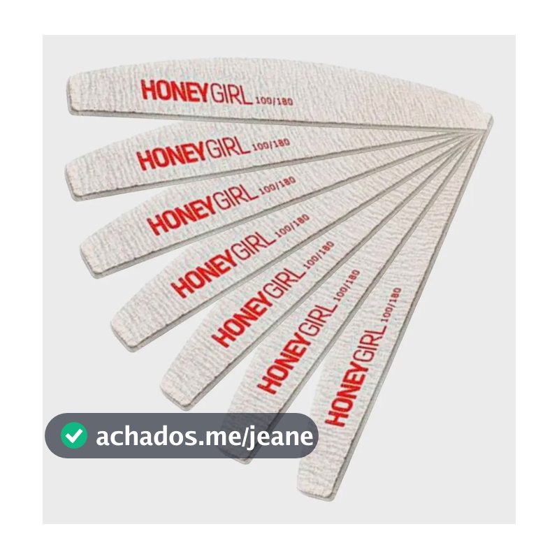 10 Lixas Honey Girl Bananão Vermelha Unha Em Gel 100/180