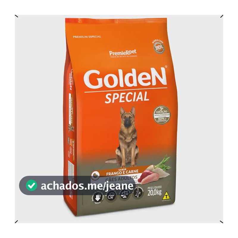 Ração Golden Special Adulto Todas As Raças 20kg