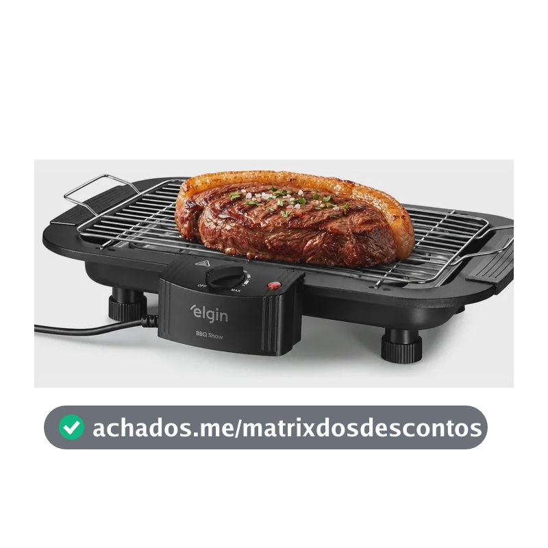 Churrasqueira Elétrica De Mesa Elgin 42CHU2001000 Cor Preta