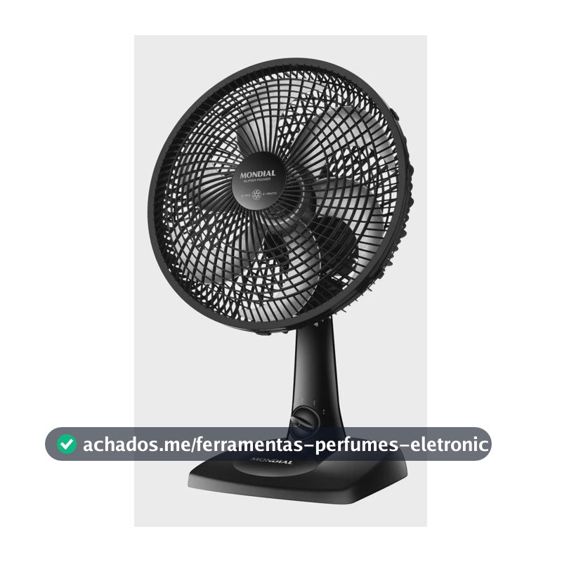 Ventilador de Mesa 30cm Super Power Mondial 60W VSP-30-B