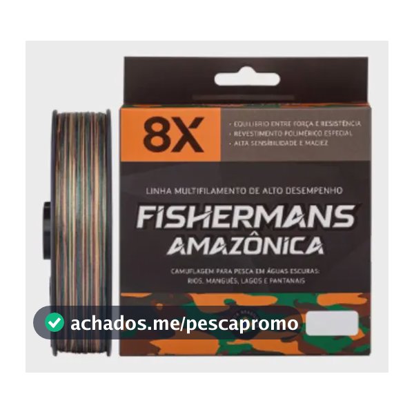 Linha Fishermans Camuflada 8x 300 Metros 0.40mm - 60 Libras Cor Marrom