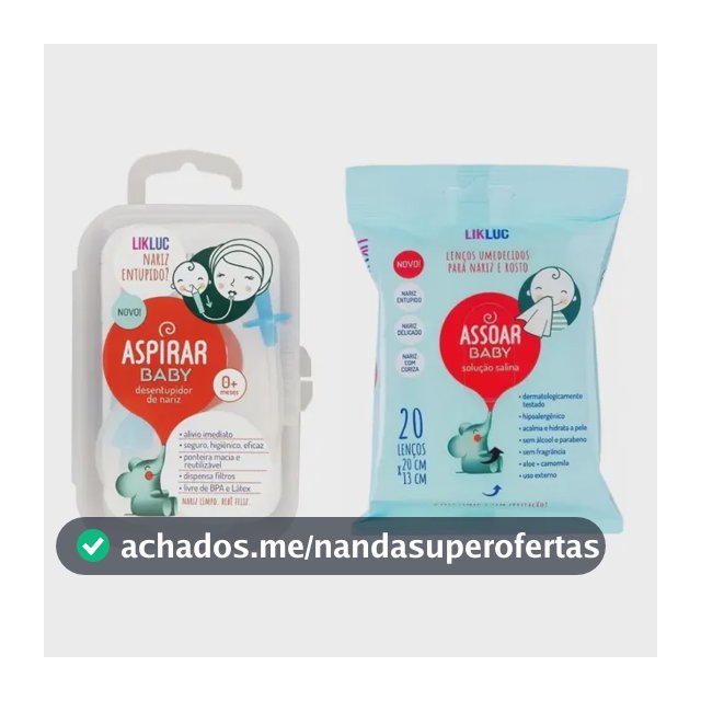 Aspirador Nasal Aspirar Baby E Lenços Assoar Baby