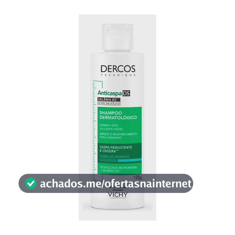 Shampoo Anticaspa Cabelos Normais a Oleosos, Dercos DS Vichy, 125g