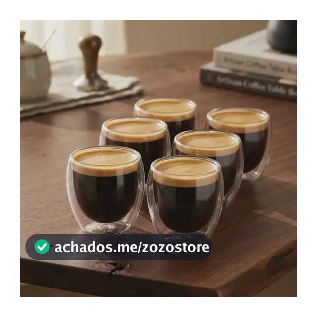 Copos De Vidro Borosilicato Duplo Nespresso 6 Unidades Cor Transparente
