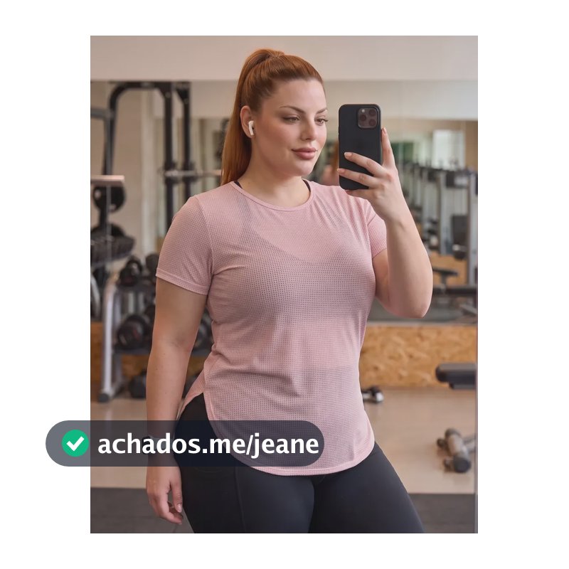Blusa Plus Size Feminina Dry Fit Academia Fitness Gg Ao G3 Rosa G1 (46/48)