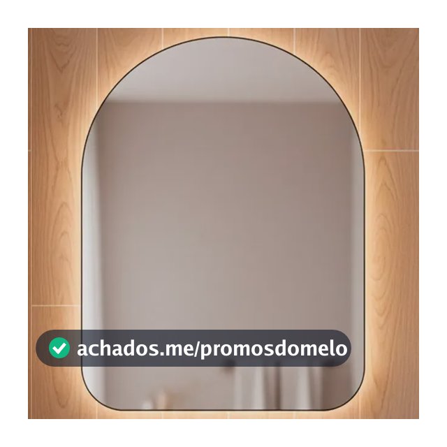 Espelho Orgânico Capela Led 44x64 Para Sala Quarto Banheiro Moldura Capela Led Frio