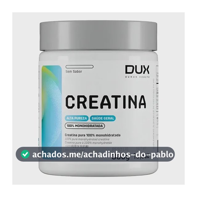 Creatina Monohidratada 100% Dux Nutrition Pote 300g Sem Sabor