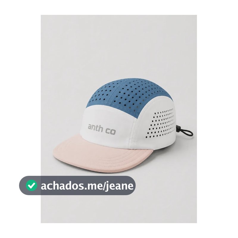 Boné Five Panel Esportivo Corrida Aba Curta Anth Co Uv 50+ Rosa Un Anth Co
