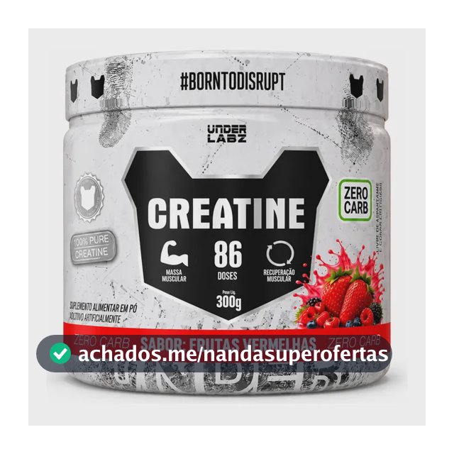 Creatina Zero Carb De Frutas Vermelhas Under Labz, 300g Frutas Vermelhas