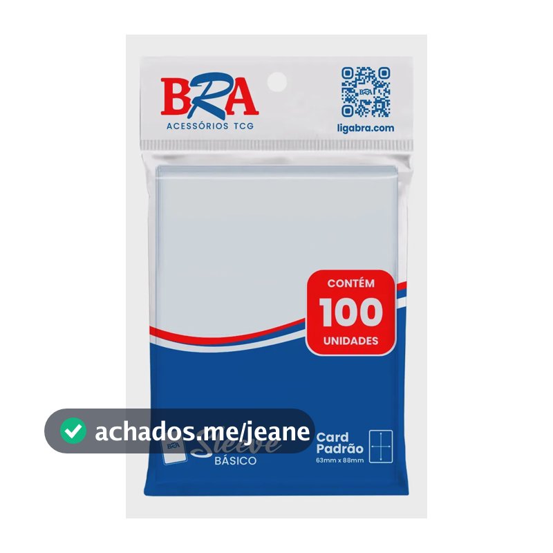 Sleeves Básico Transparente 63x88mm 100unids Bra Acessórios