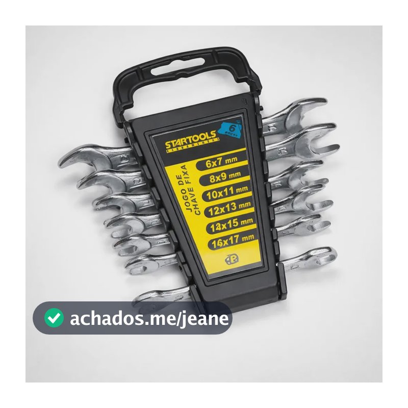 Jogo Chave Fixa C/6pçs 6x7,8x9,10x11,12x13,14x15,16x17mm