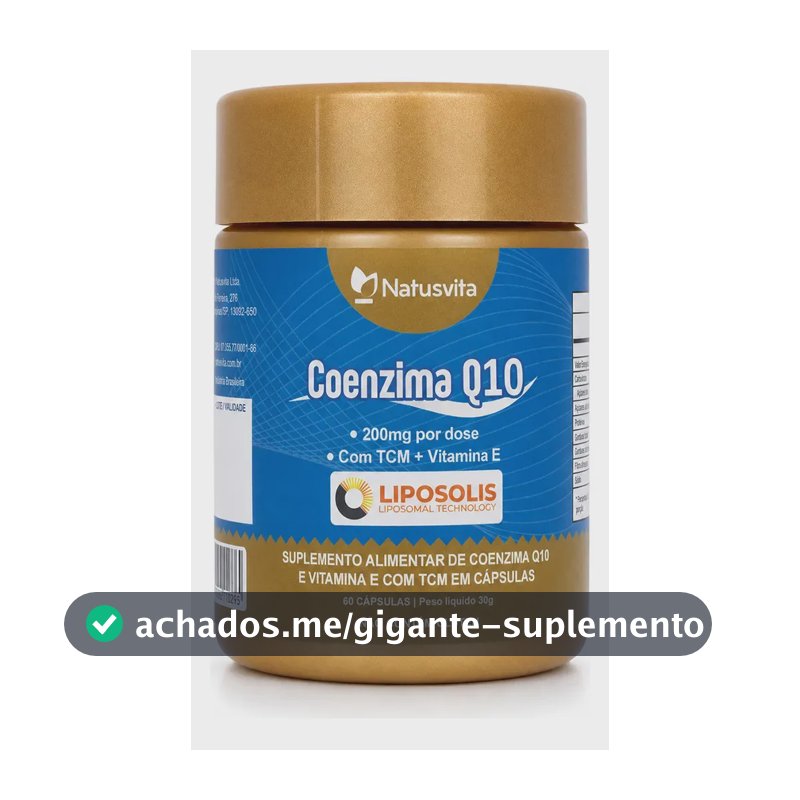 Coenzima Q10 200mg Lipossomal Alta Absorção Coq10 Cápsulas Moles Softgel com TCM + Vitamina E Suplemento Antioxidante Coração Mitocondrial Concentração Energia NT Vitaf