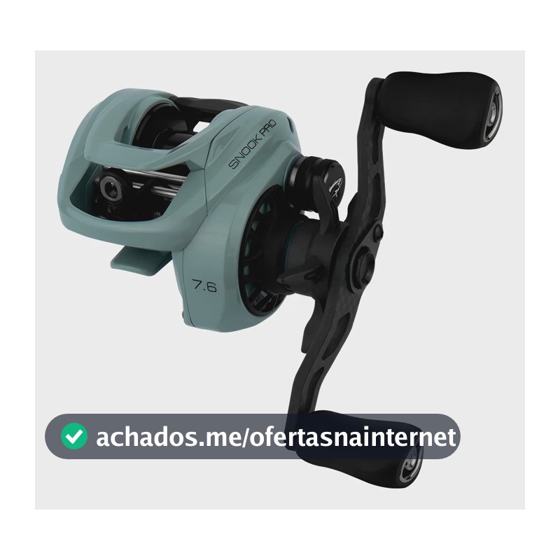 Carretilha Saint Snook pro 2025 120 g 7.6:1 cor azul claro lado da manivela esquerdo