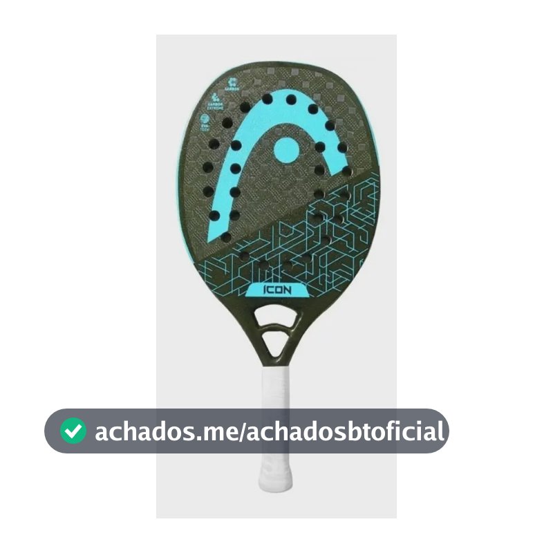 Raquete De Beach Tennis Head Icon Ciano Carbono Extreme E 3d Cor Azul