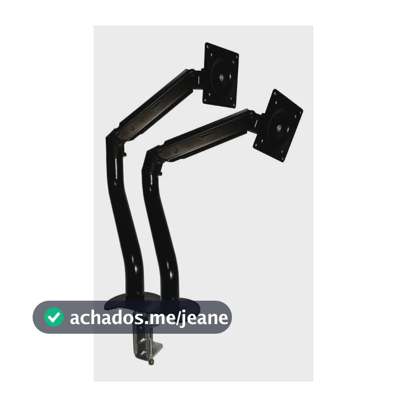 Suporte De Mesa Articulado Rm-il-02-b Para 2 Monitores Preto