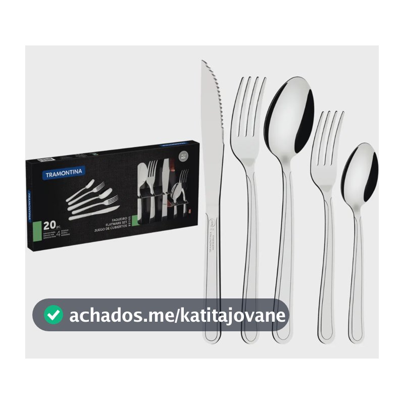 Faqueiro 20pcs Buzios Aco Inox Tramontina -23798062