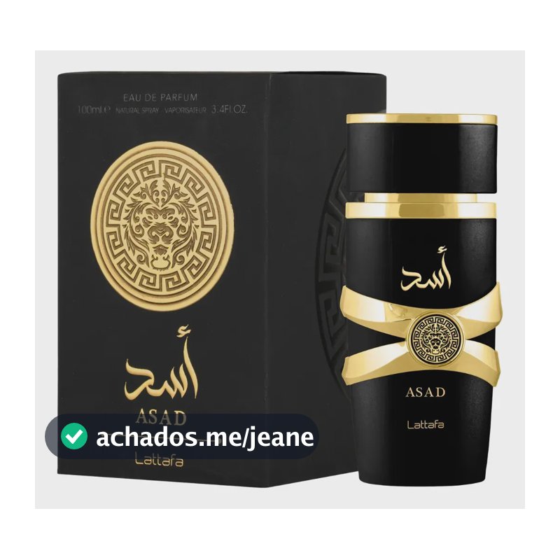 Perfume Lattafa Asad 100ml Original Eau de Parfum Masculino Importado