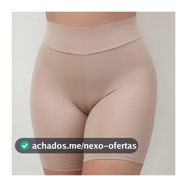 Kit 2 Bermudas Cós Alto Segunda Pele Anágua Modeladora