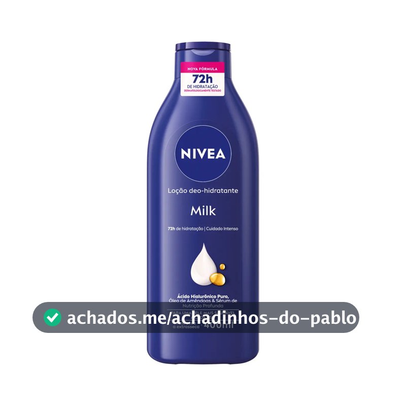 Nivea Loção deo-hidratante Milk 400ml Hidratação Profunda 72h