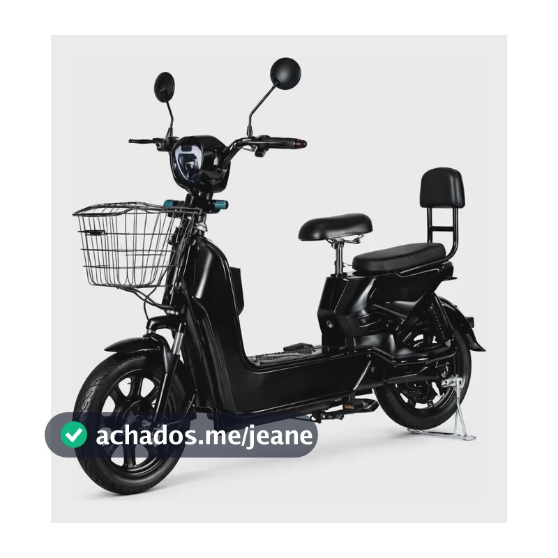 Bicicleta Elétrica Zj Scooter 1003 48v/12ah 500w S/cnh 36km Preto M