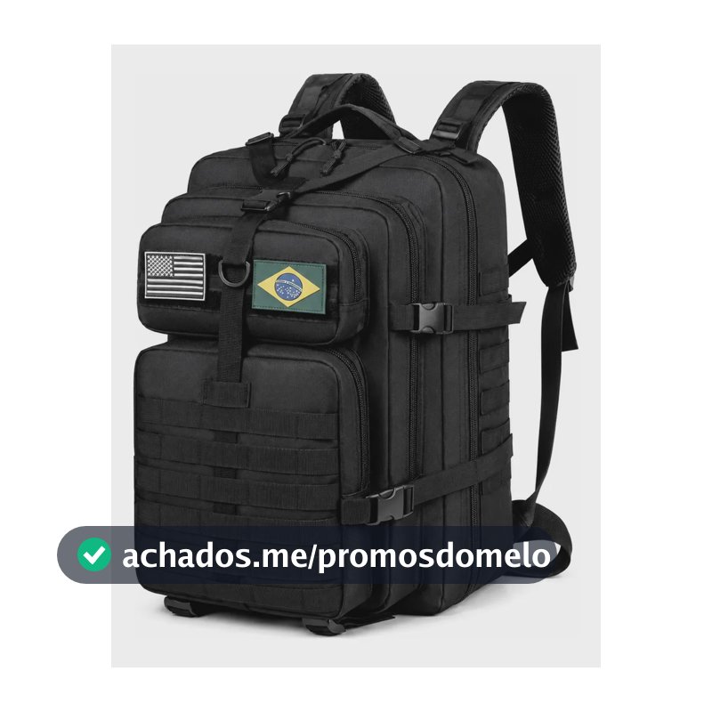 Mochila Masculina Tatica 50l Impermeavel Militar Reforçada Preto