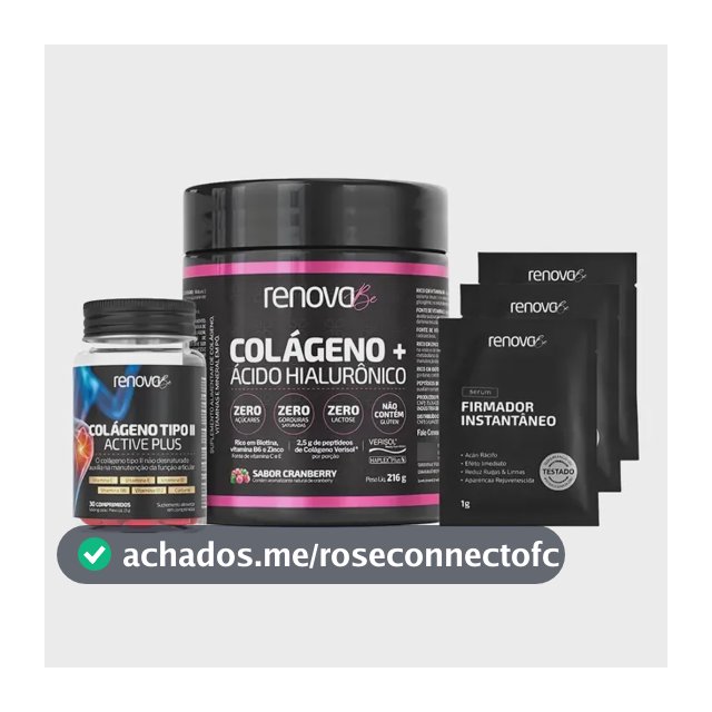 Kit Colágeno Tipo 1 Verisol Pele + Tipo 2 Ossos Renova Be