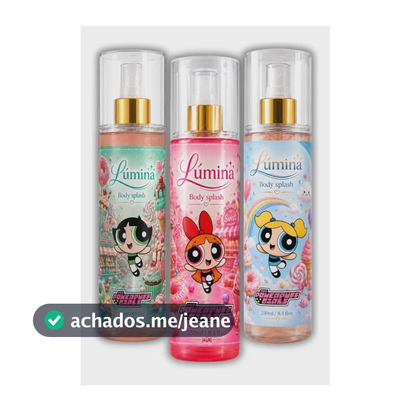 Kit 3 Body Splash Infantil 250ml Meninas Super Poderosas Gtt