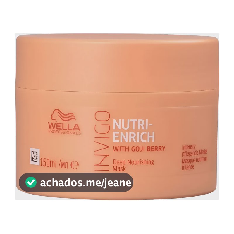 Máscara Nutrição Wella Invigo Enrich 150ml - Cabelos Secos