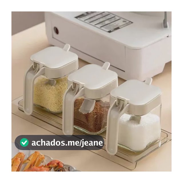 Frascos Compactos De Especiarias De Cozinha De Vidro Herméti