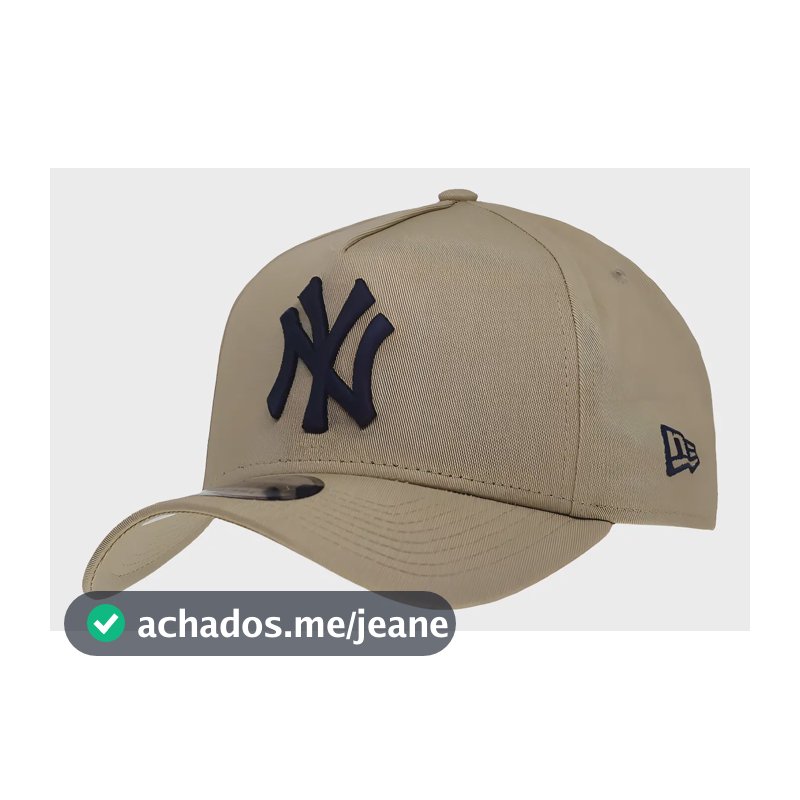 Boné New Era Aba Curva Ajuste Mlb Ny Yankees Af Marrom Claro Cor Bege Tamanho un