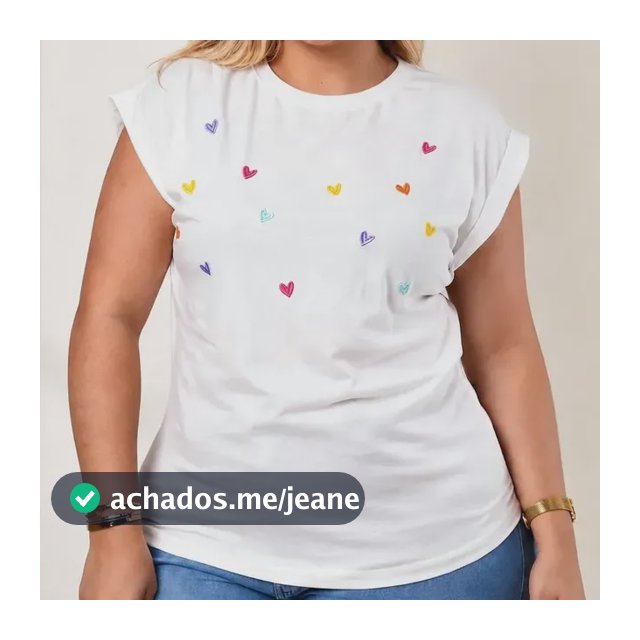 Blusa Feminina Japonesa Plus Size Coração Colorido Tendência