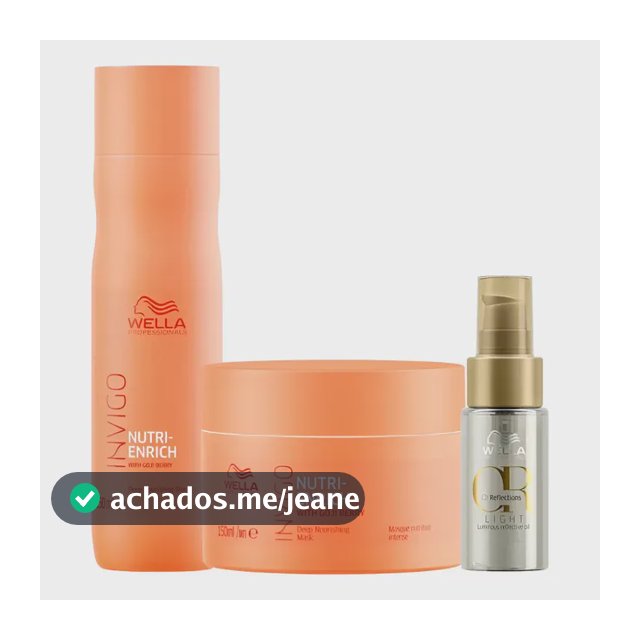 Wella Kit Enrich Shampoo Mascara E Oleo 30ml Light