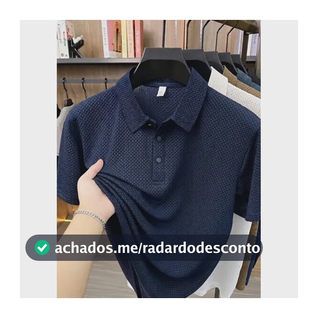 Camisa Polo Texturizada Old Money Masculina Casual Importada