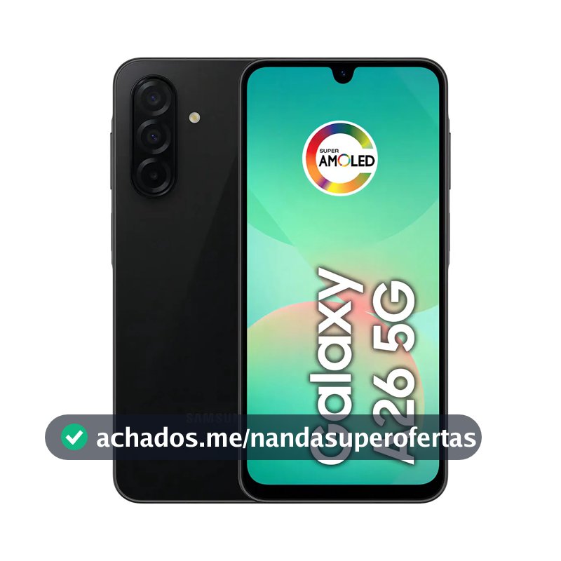 Celular Samsung Galaxy A26 5g 256gb, 8gb Ram, Câmera De 50mp, Ip67, Tela Super Amoled 6.7 , Nfc - Preto