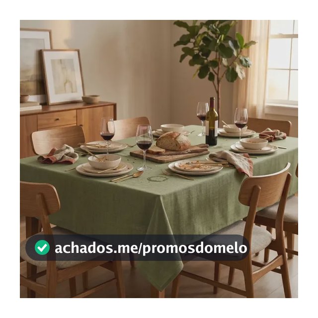 Toalha Mesa Posta Linho Verde Musgo 150x150 Retrô Decoração Verde-musgo Lisa