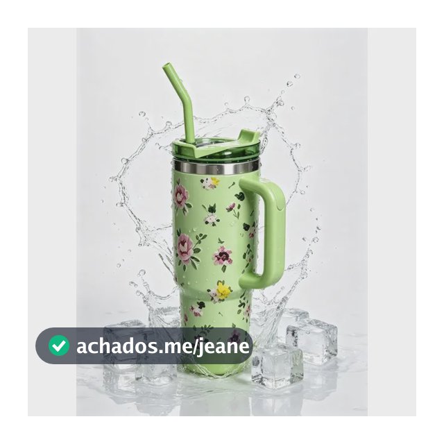 Copão Térmico Inox Floral 1,2l Conserva Frio E Calor 24h