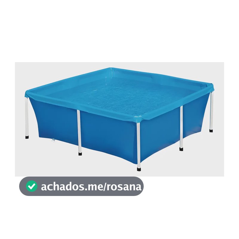 Piscina Infantil Quadrada Estrutural PVC 2000 Litros - Mor