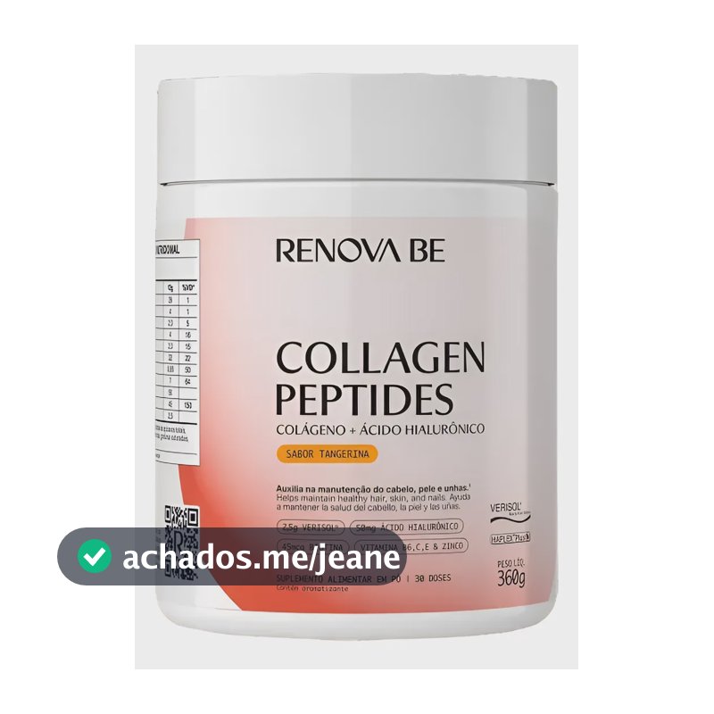 Collagen Peptides Renova Be Ácido Hialurônico 30 Doses Tangerina