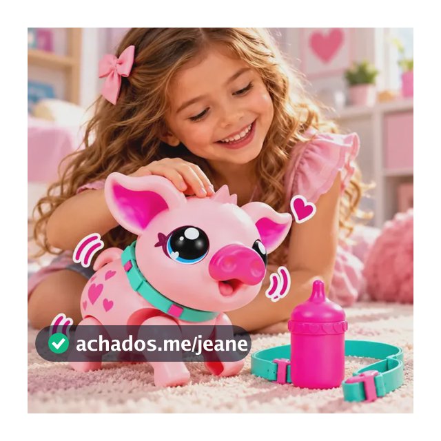 Porquinho Little Live Pet Piggly Brinquedo Interativo Anda Reações Sons